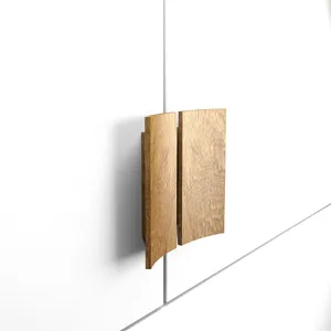 Rectangular wooden drawer pulls for designer looks furniture